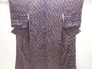 アンティーク　錦紗斜め縞模様着物